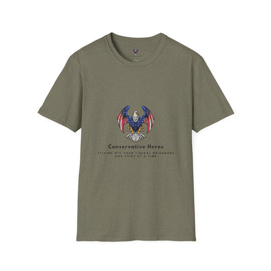 Patriotic Eagle Graphic T-Shirt, Casual Tee, Conservative Apparel, Gift for Patriots, Everyday Wear, 4th of July Celebration